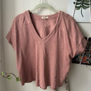 Madewell Dusty Rose 100% Cotton Short Sleeve Tee